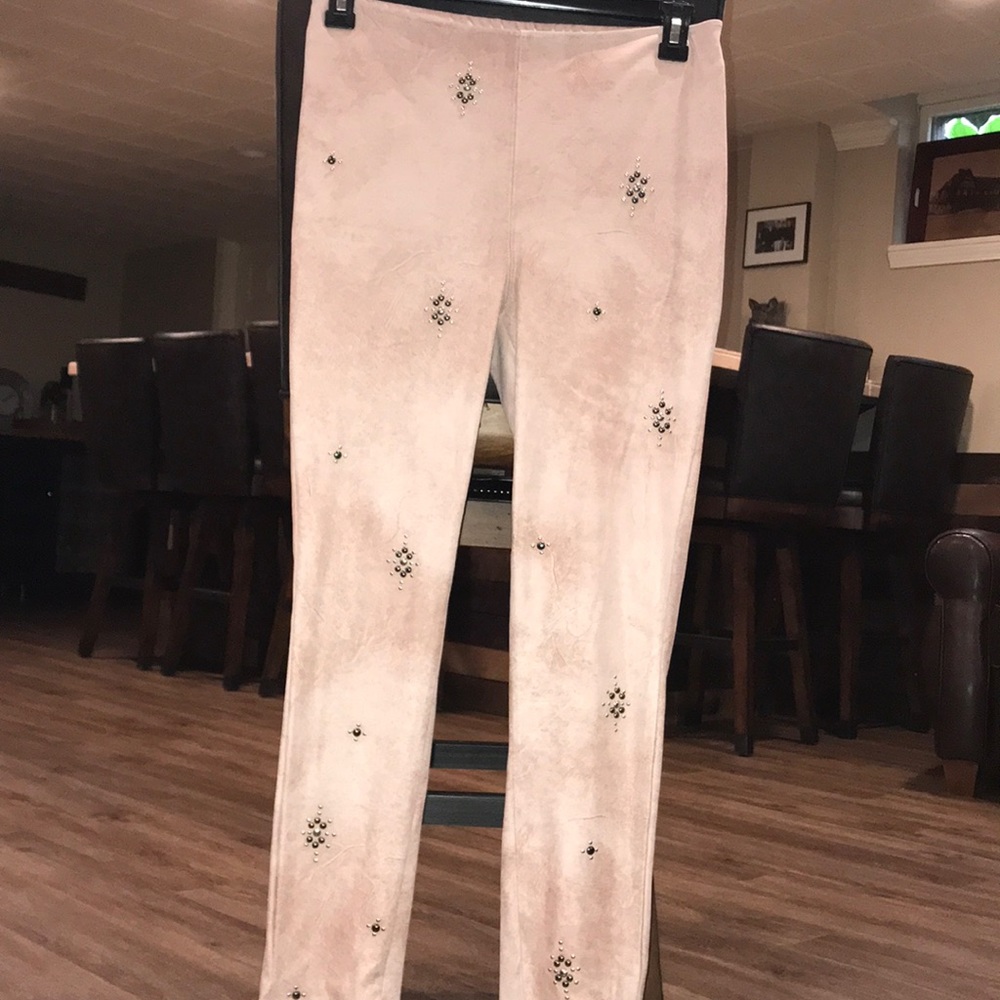 Pink Distressed Leggings